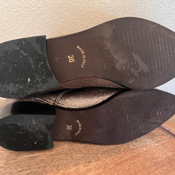 Barney's New York Leather Metallic Booties - Chelsea - Size 5.5 - Picture 5 of 9